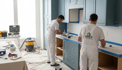 Cabinet painting service in Mountain View, CA with durable finish for kitchen cabinets
