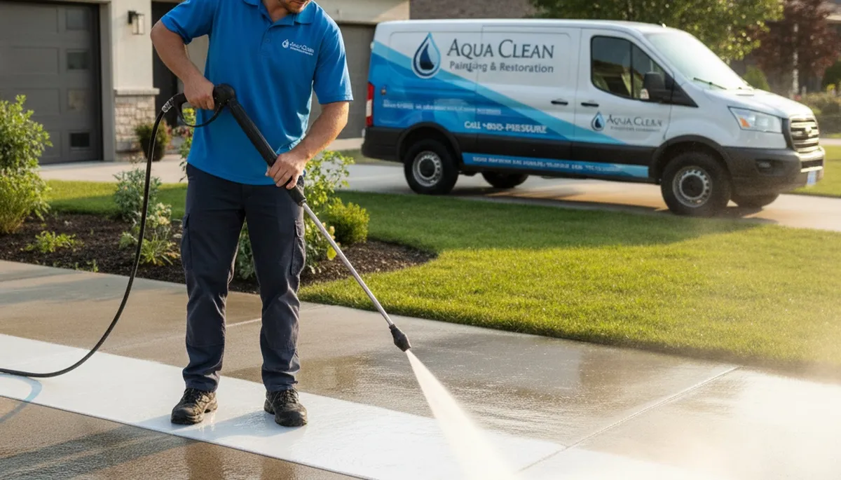 Concrete pressure cleaning in Mountain View, CA for driveways, patios, and walkways