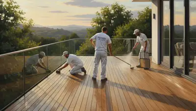 Mountain View, CA deck painting by Mountain View Paint Pros for durable outdoor wood protection