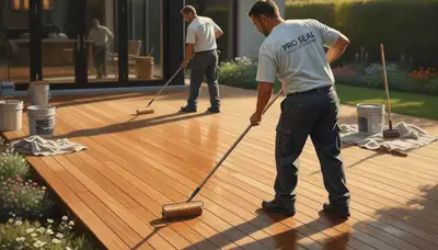 Deck sealing service in Mountain View, CA protecting wood from sun and moisture