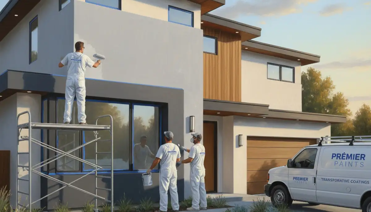 Mountain View, CA painters applying house exterior paint for durable, sun-resistant protection